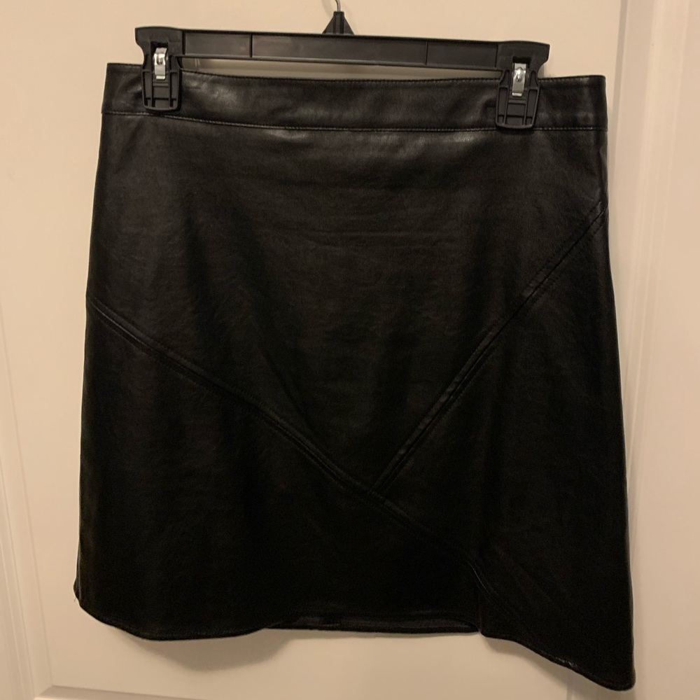 Black leather skirt